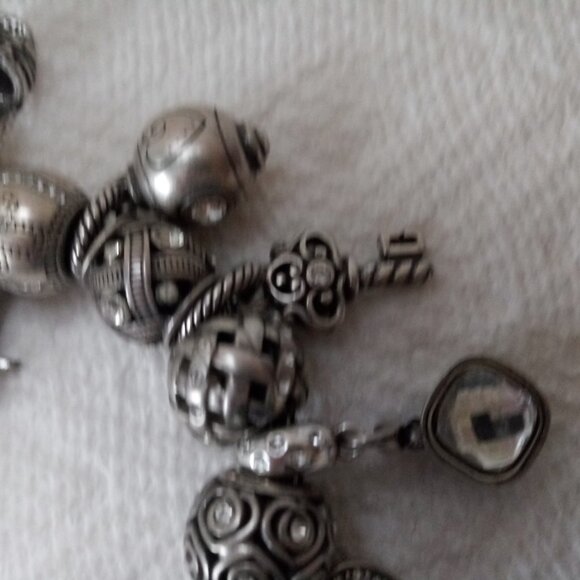Brighton  charm bracelet loaded with 19 charms  beads 2 stoppers - Picture 14 of 14